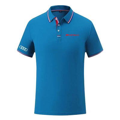 Polo Audi Sport Homme 2022 Col et Bas de Manches Contrasté Coton Homme